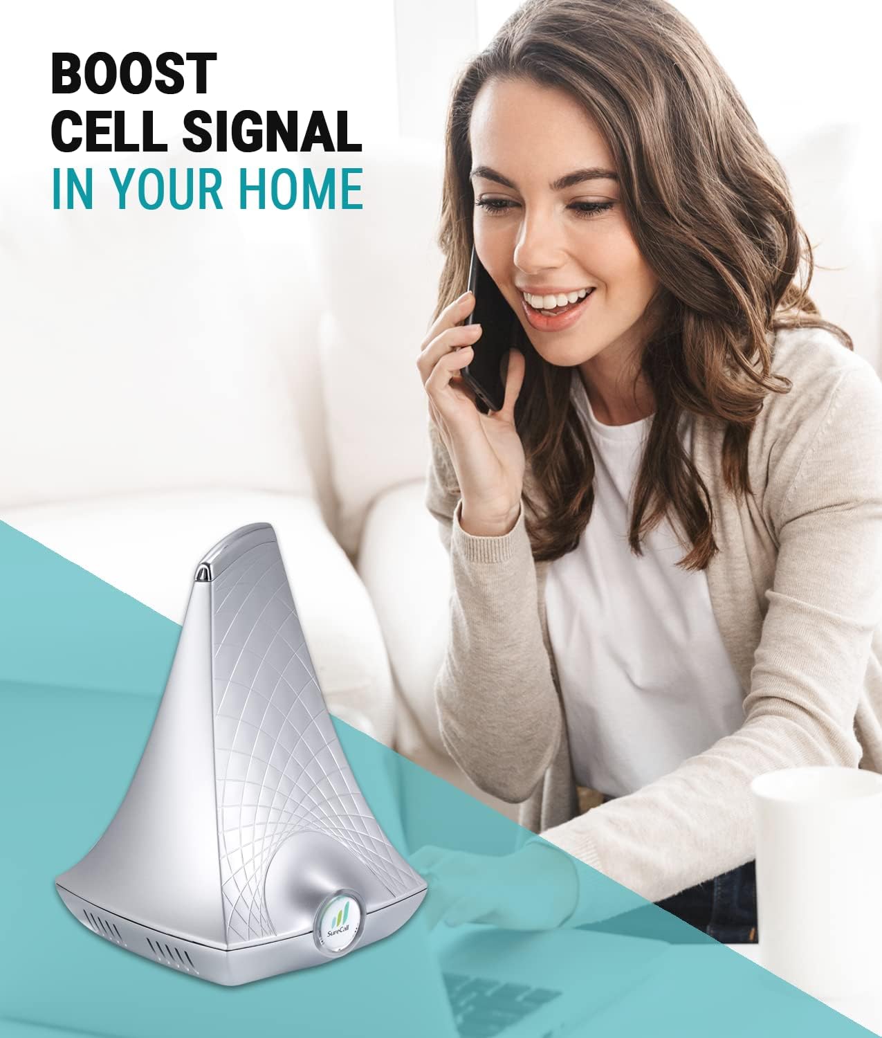 SureCall Flare 3.0 Cell Phone Signal Booster for Home & Office up to 3500 sq ft